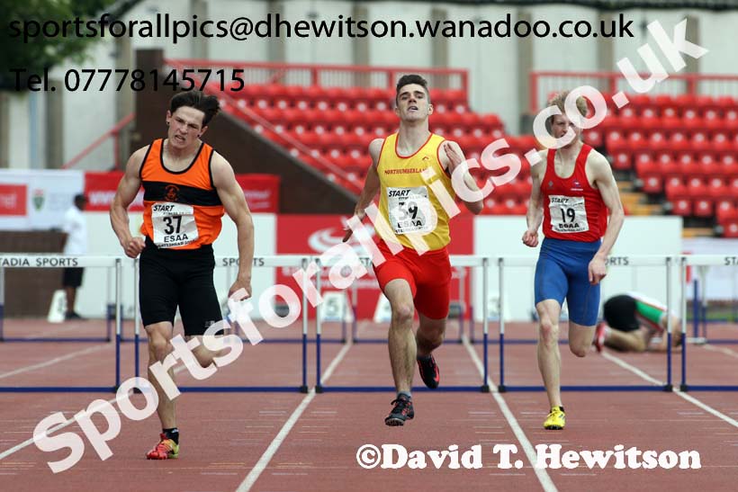 Senior boys 400 metres hurdles, 2015 English Schools, Gateshead. Photo: David T. Hewitson/Sports for All Pics